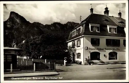 Ak Oberammergau in Oberbayern, Brauerei Bayrischer Hof