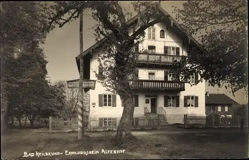 Ak Bad Heilbrunn in Oberbayern, Erholungsheim Alpenhof