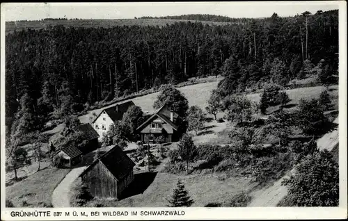 Ak Bad Wildbad Schwarzwald, Waldrestaurant Grünhütte