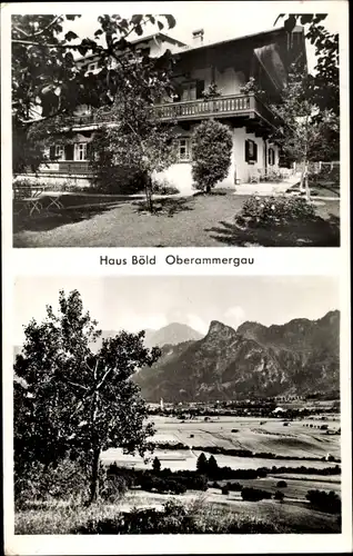 Ak Oberammergau in Oberbayern, Panorama, Haus Böld