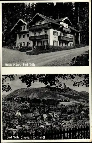 Ak Bad Tölz in Oberbayern, Panorama, Haus Böck, Wackersberger Straße 2