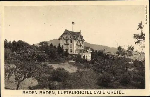 Ak Baden Baden am Schwarzwald, Luftkurhotel Cafe Gretel