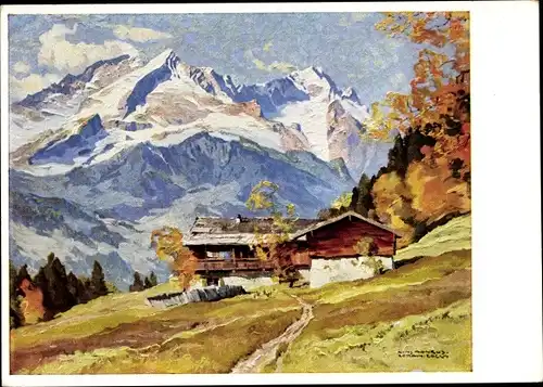 Künstler Ak Maurus, H., Tirol Österreich, Herbst im Wetterstein