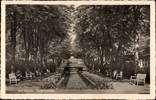 Ak Polanica Zdrój Bad Altheide Schlesien, Kurpromenade