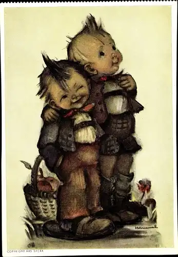 Künstler Ak Hummel, Berta, Nr. 14264, Zwei Jungen