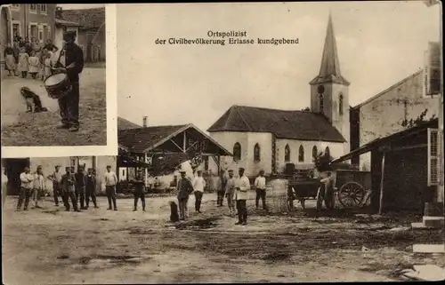 Ak Cogney Meurthe et Moselle, Ortspolizist, deutsche Soldaten, Kirche, I WK