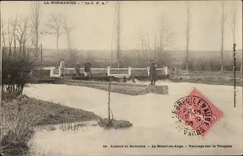 Ak Breuil en Auge Calvados, Vannage sur la Touques