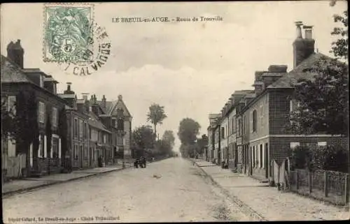 Ak Breuil en Auge Calvados, Route de Trouville