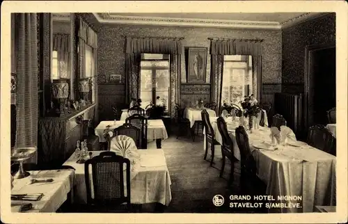 Ak Stavelot Wallonien Lüttich, Grand Hotel Mignon