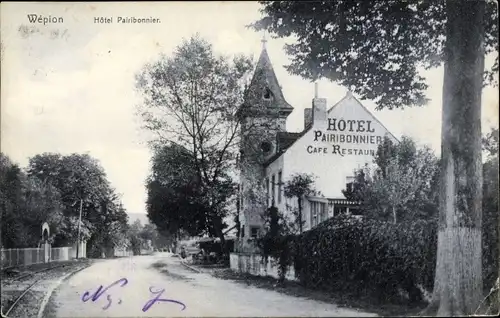 Ak Wepion sur Meuse Namur Wallonien, Hotel Pairibonnier