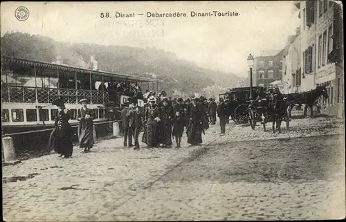 Ak Dinant Wallonien Namur, Debarcadere Dinant Touriste