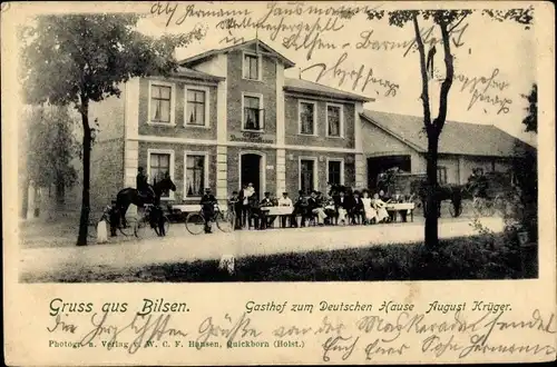 Ak Bilsen in Holstein, Gasthof zum Deutschen Hause, Inh. August Krüger