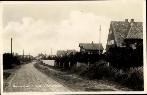 Ak Nordseebad Sankt Peter Ording, Villenstraße