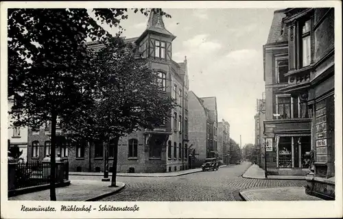 Ak Neumünster in Holstein, Mühlenhof, Schützenstraße