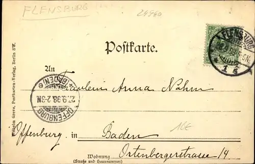 Ak Glücksburg an der Ostsee, Pensionat