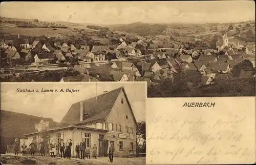 Ak Auerbach Elztal im Odenwald, Panorama, Gasthaus zum Lamm, Inh. A. Hafner