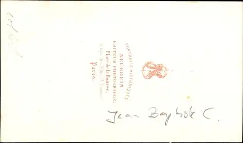 Carte de Visite Jean Baptiste Colbert