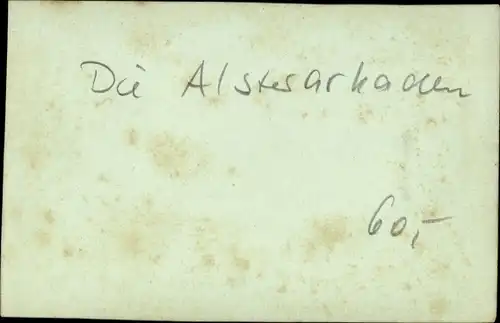 CdV Hamburg um 1880/1890, Die Alsterarkaden