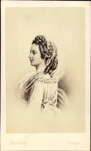 Carte de Visite Madame Royale, Königin Marie Antoinette von Frankreich