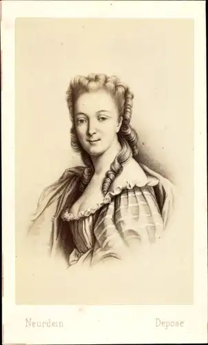 Carte de Visite Schriftstellerin Félicité de Genlis