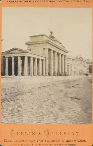 Kabinett Foto Berlin Mitte, Brandenburger Tor und Blücherpalast