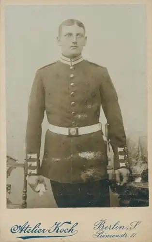 CdV Atelier Koch Berlin, Deutscher Soldat in Uniform, Offizier