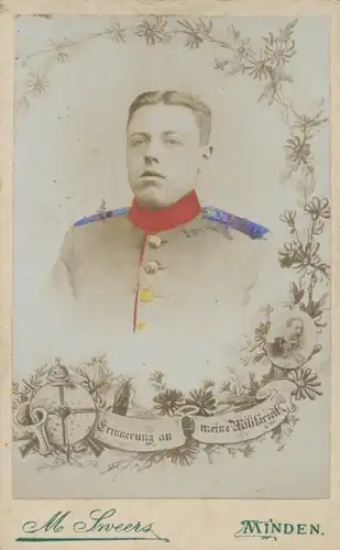 Kabinett Foto Deutscher Soldat, Kaiserreich, Fotograf M. Sweers