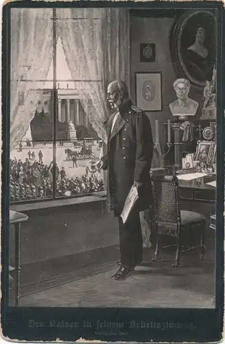Kabinett Foto Kaiser Wilhelm I., Arbeitszimmer