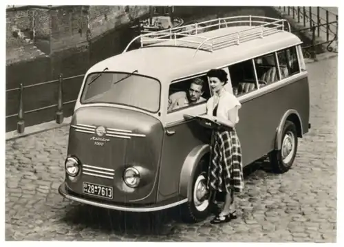 Foto Fahrzeug Firma Vidal Harburg, Tempo-Matador 1000, Kleinbus für 8 Personen