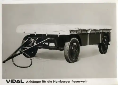Foto Fahrzeug Firma Vidal Harburg, Anhänger für die Hamburger Feuerwehr