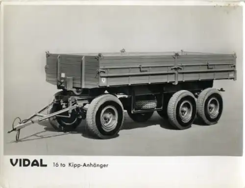 Foto Fahrzeug Firma Vidal Harburg, 16 t Kipp-Anhänger