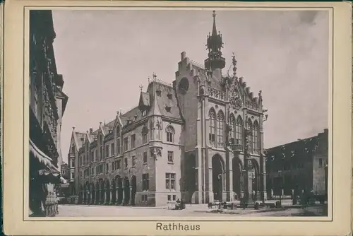 Foto Erfurt in Thüringen, Rathaus, Atelier Koppmann & Co., um 1873