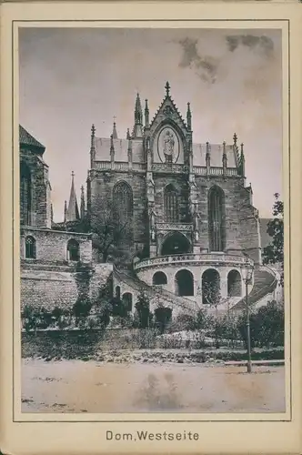 Foto Erfurt in Thüringen, Dom, Westseite, Atelier Koppmann & Co., um 1873