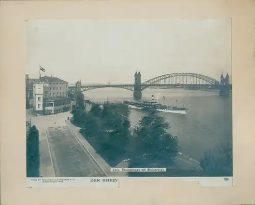 Foto Bonn am Rhein, Rheinanlagen, Rheinbrücke, Dampfer