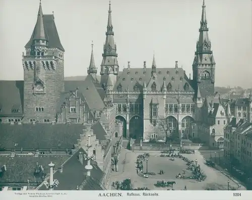 Foto Aachen in Nordrhein Westfalen, Rathaus, Rückseite