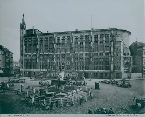 Foto Aachen in Nordrhein Westfalen, um 1885, Rathaus