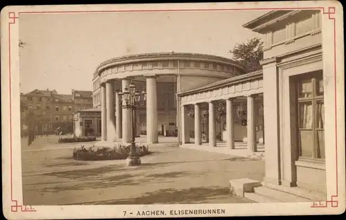 CdV Aachen in Nordrhein Westfalen, um 1870, Elisenbrunnen