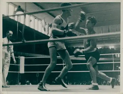 Foto Olympia 1936, Boxturnier, Mandi gegen Pittori