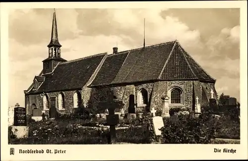 Ak Nordseebad Sankt Peter Ording, Kirche