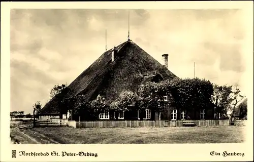 Ak Nordseebad Sankt Peter Ording, Hauberg