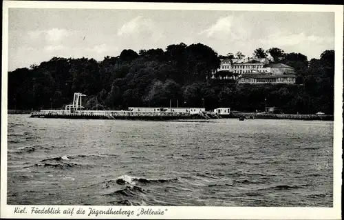 Ak Hansestadt Kiel, Fördeblick, Jugendherberge Bellevue