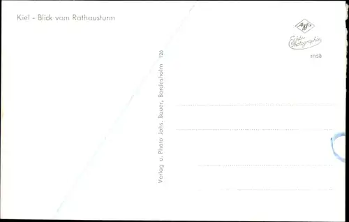 Ak Hansestadt Kiel, Panorama vom Rathausturm