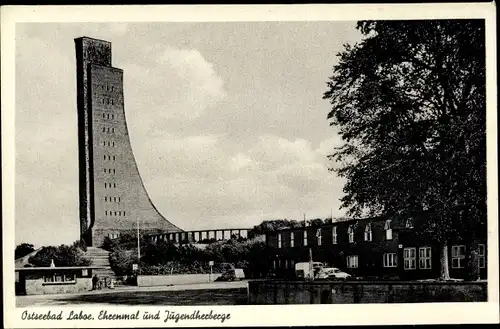 Ak Ostseebad Laboe, Marine Ehrenmal, Jugendherberge