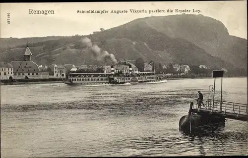 Ak Remagen am Rhein, Scnelldampfer Auguste Viktoria, Erpeler Ley