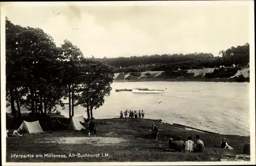 Ak Alt Buchhorst Grünheide in der Mark, Uferpartie Möllensee