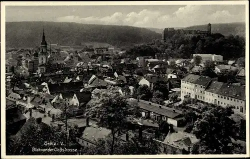 Ak Greiz im Vogtland, Vogelschau