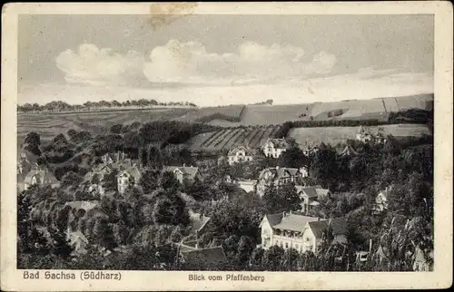 Ak Bad Sachsa im Südharz, Blick vom Pfaffenberg, Panorama