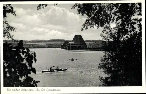 Ak Möhnesee im Kreis Soest Nordrhein Westfalen, Sperrmauer