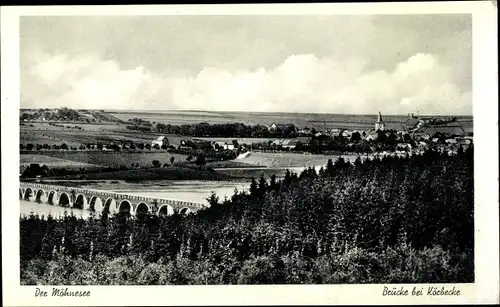 Ak Körbecke Möhnesee im Kreis Soest Nordrhein Westfalen, Brücke