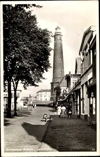Ak Insel Borkum Ostfriesland, Leuchtturm